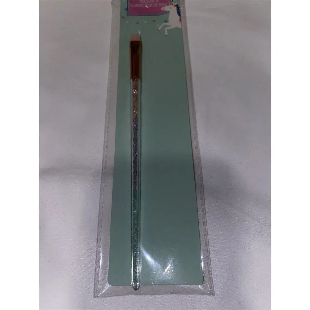 Concealer Makeup Brush Clear Handle Green Purple Pink Crystals